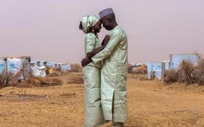 Nigerian couple who reunited and married in a refugee camp after being separated by Boko Haram