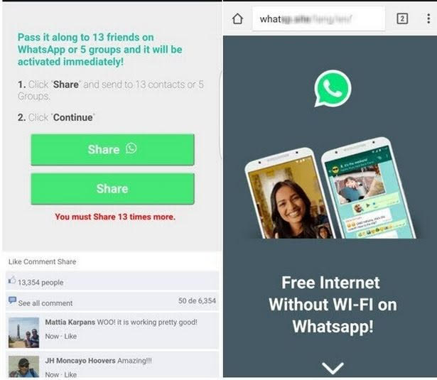 No! Whatsapp Can’t Get You Free Internet Without WiFi. Don’t Fall For This Scam.