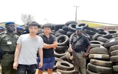 N5bn Fake Tyres: Police Arrest Two Chinese And A Nigerian Man For Importing Fake Tyres.